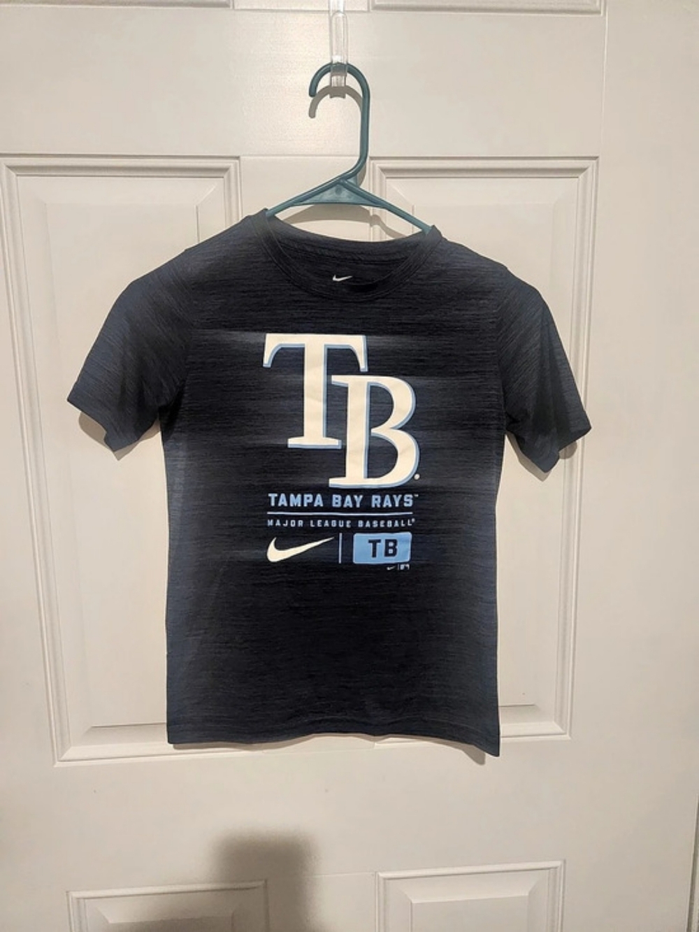 Nike Tampa Bay Rays MLB Baseball Blue T-Shirt Youth Unisex Kids Size S